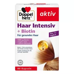 DOPPELHERZ Cápsulas Hair Intensive+Biotin, 80 unidades