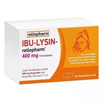 IBU-LYSIN-ratiopharm 400 mg comprimidos revestidos por película, 50 unidades IBU-LYSIN-ratiopharm 400 mg comprimidos revestidos por película, 50 unidades