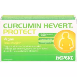 CURCUMIN HEVERT Cápsulas de proteção, 60 unidades