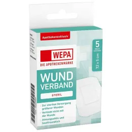 Curativo Wepa 7,2x5 cm estéril, 5 unid