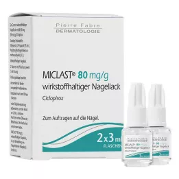 MICLAST 80 mg/g esmalte medicamentoso, 2X3 ml