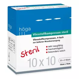 VLIESSTOFF-KOMPRESSEN estéril 10x10 cm 4 vezes, 25X2 unidades