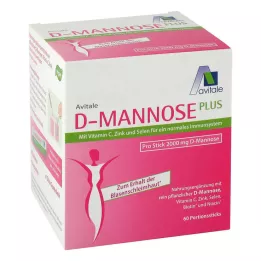 D-MANNOSE PLUS 2000 mg Sticks com vitaminas e minerais, 60X2,47 g