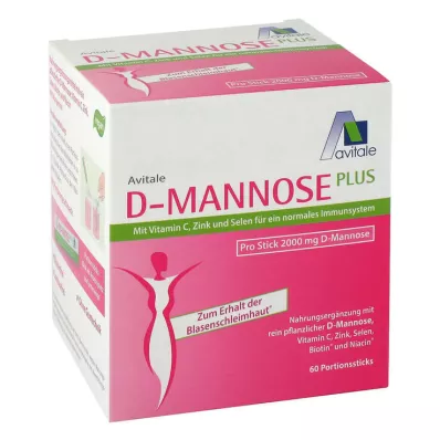 D-MANNOSE PLUS 2000 mg Sticks com vitaminas e minerais, 60X2,47 g D-MANNOSE PLUS 2000 mg Sticks com vitaminas e minerais, 60X2,47 g