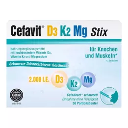 CEFAVIT D3 K2 Mg 2.000 I.E. Stix Granulados, 36 unidades