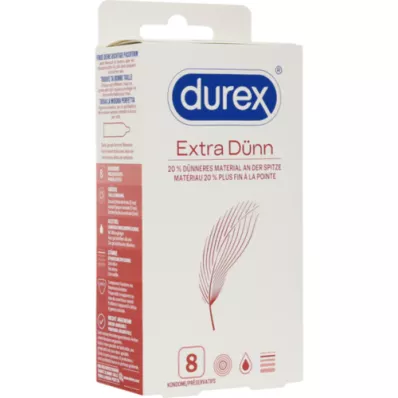 DUREX preservativos extrafinos, 8 peças DUREX preservativos extrafinos, 8 peças