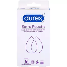 DUREX preservativos extra úmidos, 8 peças