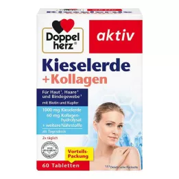 DOPPELHERZ Comprimidos de sílica+colágeno, 60 unidades