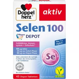 DOPPELHERZ Comprimidos de depósito bifásico Selenium 100, 45 unidades