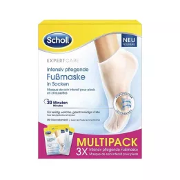 SCHOLL Máscara nutritiva intensiva para os pés em meias, 3X2 unidades