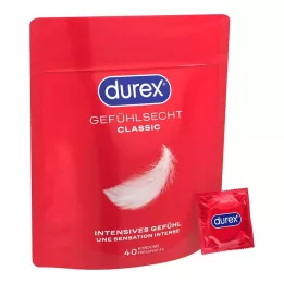 DUREX Preservativos ultrafinos Feeling Real, 40 unidades