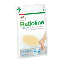 RATIOLINE curativo protetor para bolhas 4,2x6,8 cm, 5 peças