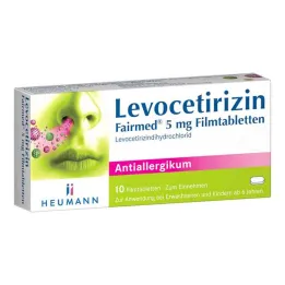 Comprimidos revestidos por película de levocetirizina Fairmed 5 mg (10 comprimidos)