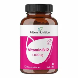 Vitamina B12 1.000 µg pastilhas veganas, 120 unidades