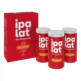 IPALAT Pastilhas para garganta mel suave sem mentol sem açúcar, 120 unidades