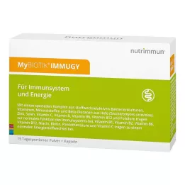 MYBIOTIK IMMUGY Pacote combinado 15x2 g+30 cápsulas, 1 unidade