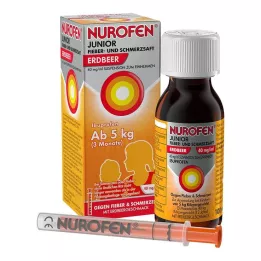 NUROFEN Xarope para febre e dor júnior morango 40 mg/ml, 100 ml