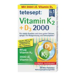 Tetesept Vitamina K2+D3 2.000 comprimidos (30 peças)