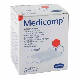 MEDICOMP Tecido não tecido estéril 5x5 cm 4 camadas, 25X2 pcs