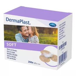 DERMAPLAST SOFT Gesso Spots redondo 22 mm, 200 unidades