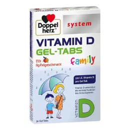 DOPPELHERZ Sistema familiar de pastilhas de gel de vitamina D, 30 unidades