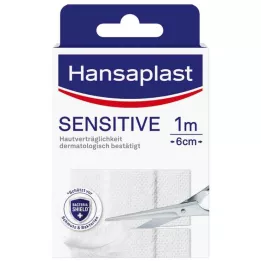HANSAPLAST Emplastro hipoalergênico sensível 6 cm x 1 m, 1 peça