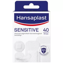 HANSAPLAST Tiras hipoalergênicas de gesso sensível, 40 unidades