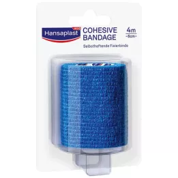 HANSAPLAST Bandagem de fixação autoadesiva.6 cmx4 m azul, 1 peça
