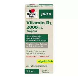 DOPPELHERZ Vitamina D3 2000 I.E. gotas puras, 9,2 ml