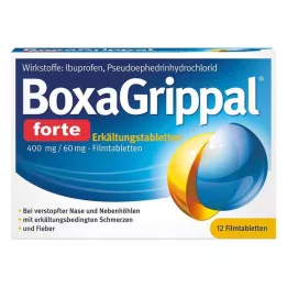 BOXAGRIPPAL comprimido forte frio. 400 mg/60 mg FTA, 12 unidades