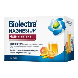 Biolectra Magnésio 486 mg pó intenso para beber Ora-Man., 20 unid