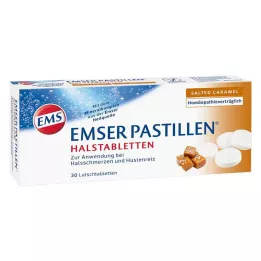 EMSER Pastilhas para garganta caramelo salgado, 30 unidades