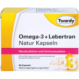 OMEGA-3+cápsulas naturais de óleo de fígado de bacalhau, 60 unidades