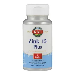 Comprimidos de zinco 15 Plus, 100 unidades