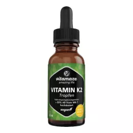 VITAMIN K2 MK7 gotas alta dosagem vegana, 50 ml