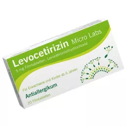 LEVOCETIRIZIN Comprimidos revestidos por película de 5 mg da Micro Labs, 20 unidades