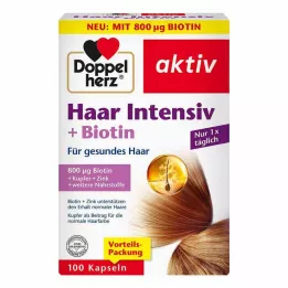 DOPPELHERZ Cápsulas Hair Intensive+Biotin, 100 unidades