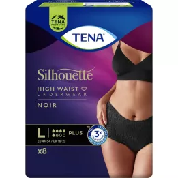 TENA SILHOUETTE mais L noir, 8 peças