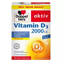 DOPPELHERZ Vitamina D3 2000 I.E. comprimidos, 50 pcs