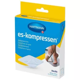 ES-KOMPRESSEN estéril 7,5x7,5 cm 8 fios 17 fios, 5X2 peças