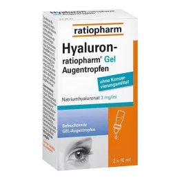 HYALURON-RATIOPHARM Colírio em gel, 2X10 ml