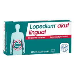 Lopedium agudo lingual 2 mg comprimidos orodispersíveis, 10 unidades