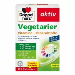 DOPPELHERZ Vitaminas+Minerais Vegetarianos ativos, 100 unidades