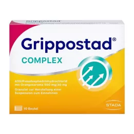 GRIPPOSTAD Complexo ASS/Pseudoeph.500/30 mg Laranja, 10 pcs