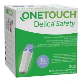 ONE TOUCH Dispositivo de punção descartável Delica Safety 30 G, 200 unidades