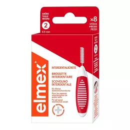 ELMEX Escovas interdentais ISO tamanho 2 0,5 mm vermelho, 8 unidades