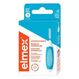 ELMEX Escovas interdentais ISO tamanho 3 0,6 mm azul, 8 unidades
