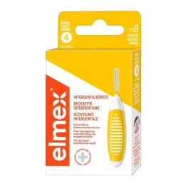 ELMEX Escovas interdentais ISO tamanho 4 0,7 mm amarelas, 8 unidades