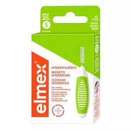 ELMEX Escovas interdentais ISO tamanho 5 0,8 mm verde, 8 unidades
