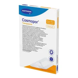 Curativo de filme transparente Cosmopor 9x15 cm estéril, 5 peças